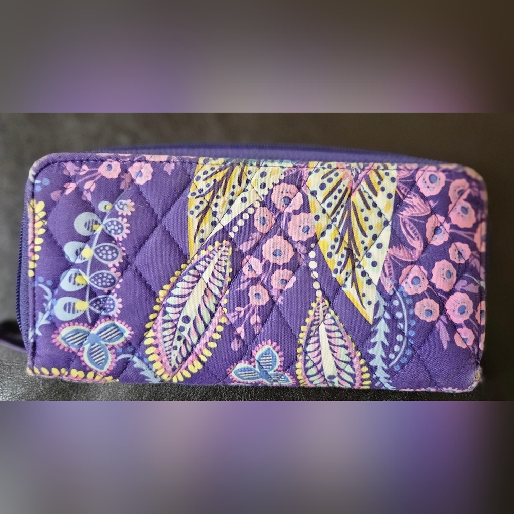Vera Bradley Purple Floral Quilted Wallet